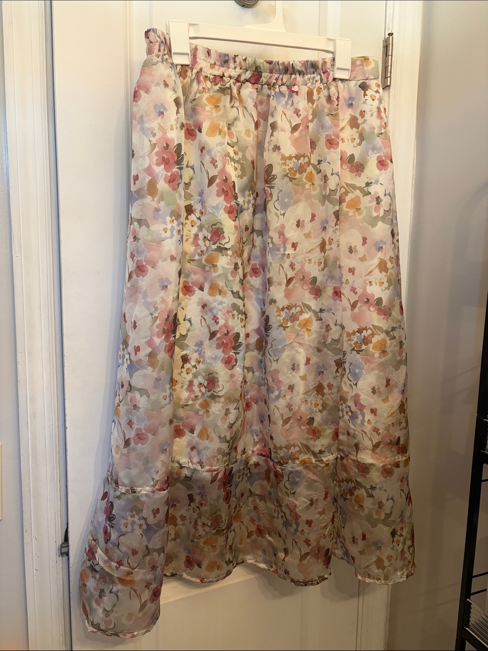 Floral A-Line Midi Skirt - Pink Multi - Picture 2 of 7